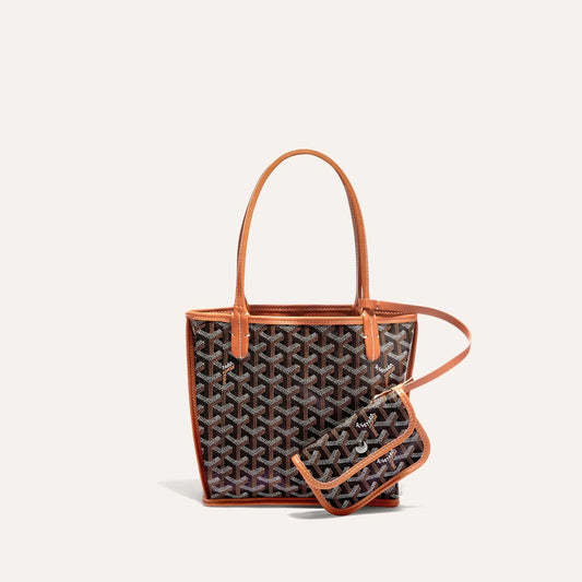 Handbag Anjou Mini Reversible -Black & Natural